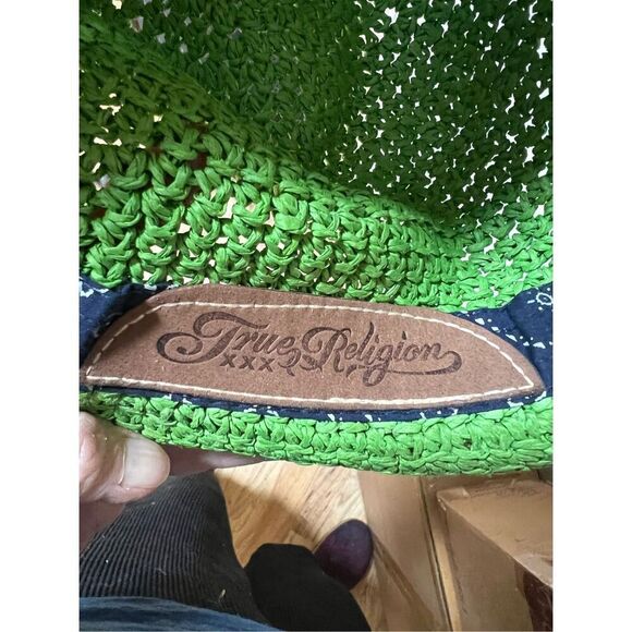 True Religion Bright Green Unisex Fedora Size S/M - Picture 6 of 8